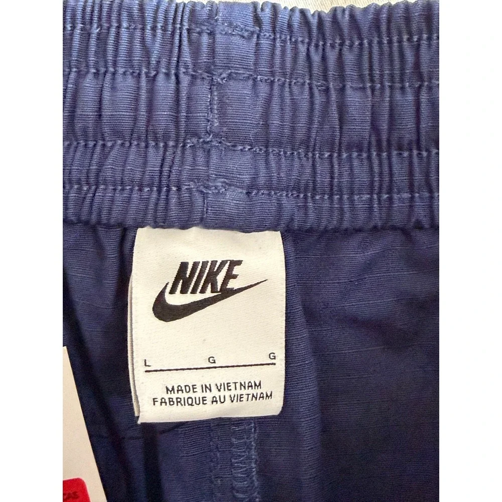 Nike Cargo Pants Mens Large Navy Blue Ripstop Loose Fit Straight Leg DX0613-410